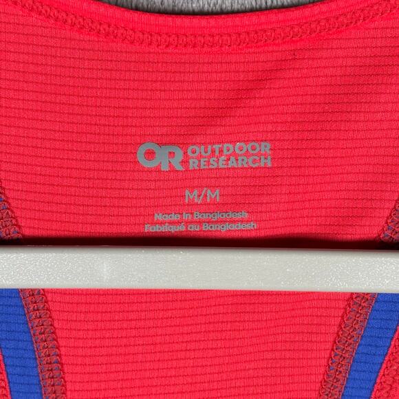 Outdoor Research Women’s Tank Top Size M Red Blue Racerback Activewear - Picture 4 of 5